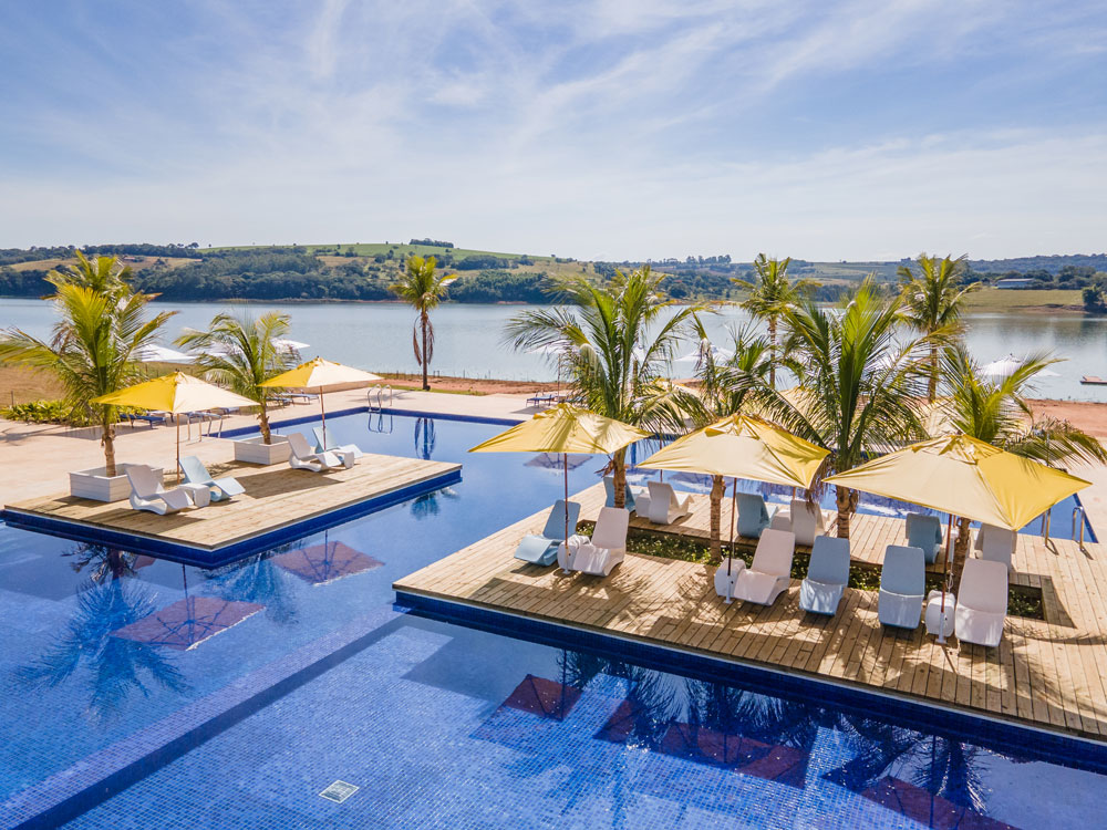 Vista aérea do condomínio