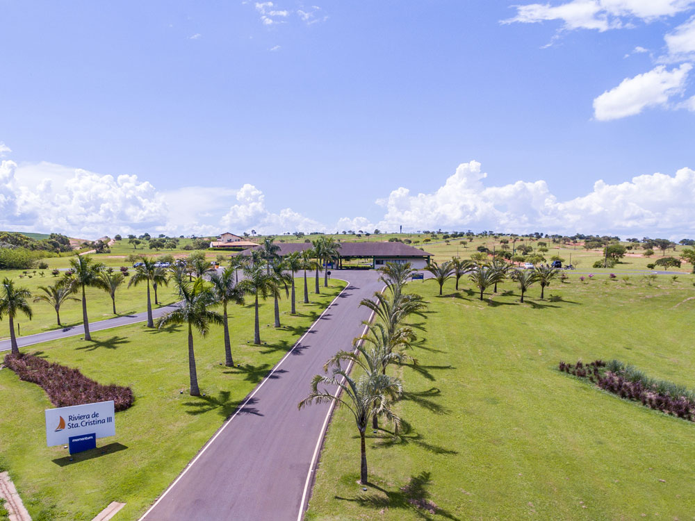 Vista aérea do condomínio